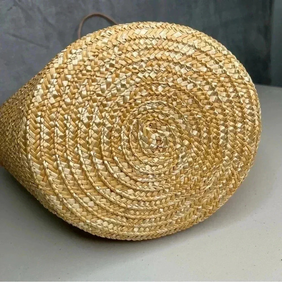 Unbranded Woven  Straw Raffia Beach Large Lined Floral Sequins‎ Tote Basket - Picture 8 of 15